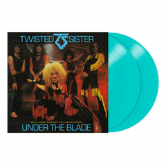 TWISTED SISTER LP UNDER THE BLADE 40TH ANNIVERSARY VINIL TURQUOISE 2023 02-LPS