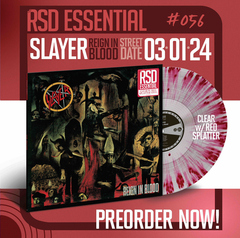 SLAYER LP REIGN IN BLOOD VINIL CLEAR RED SPLATTER 2024