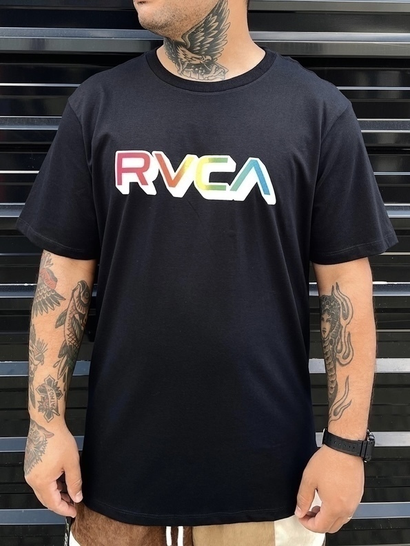 CAMISETA RVCA BIG GRADIANT PRETO - Agacê Store