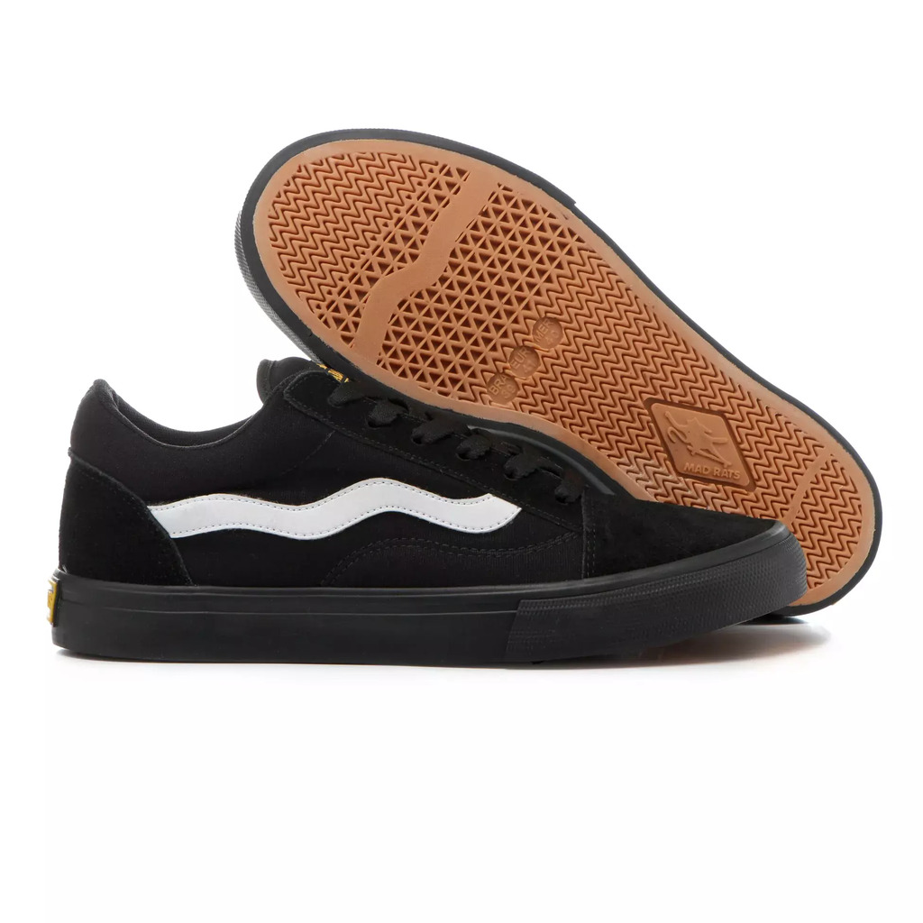 TENIS MAD RATS OLD SCHOOL BLACK BRANCO Agac Store