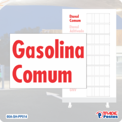 Adesivo Gasolina Comum Para Painel de Preço - Sem Iluminação - PP014 - PP025