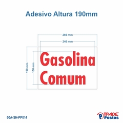 Adesivo Gasolina Comum Para Painel de Preço - Sem Iluminação - PP014 - PP025 - comprar online