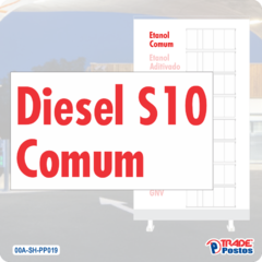 Adesivo Diesel S-10 Comum Para Painel de Preço - Sem Iluminação - PP019 - PP030