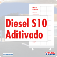 Adesivo Diesel S-10 Aditivado Para Painel de Preço - Sem Iluminação - PP020 - PP031