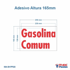 Adesivo Gasolina Comum Para Painel de Preço - Sem Iluminação - PP014 - PP025 na internet