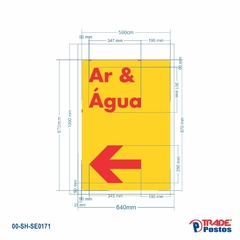 Adesivo Para Sentinela Direcional Shell Refletivo - Ar & Água - Esquerda, Cima, Direita - SE0171 - SE0172 - SE0173 - comprar online