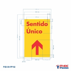 Adesivo Para Sentinela Direcional Shell Refletivo - Sentido Único - Esquerda, Cima, Direita - SE0188 - SE0182 - SE0183 na internet