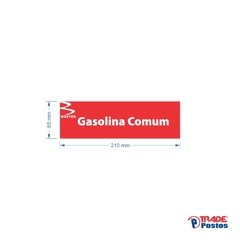 Adesivo de Bomba Gasolina Comum