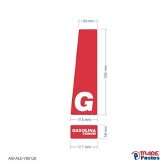 Adesivo Gasolina Comum Direito / AID-AL-VB0128-426x117mm