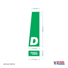 Adesivo Diesel Comum Direito / AID-AL-VB0136-426x117mm