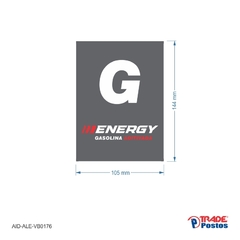 Adesivo Gasolina Energy / AID-AL-VB0176-144x105mm