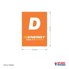 Adesivo Diesel S10 Energy / AID-AL-VB0222-144x105mm