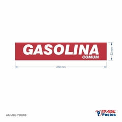 Adesivo Gasolina Comum / AID-AL-VB0008-52x268mm