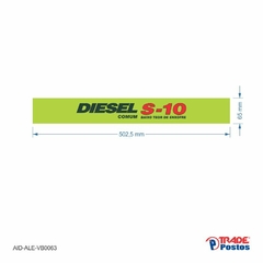 Adesivo Diesel S10 Comum / AID-AL-VB0063-65x502,5mm