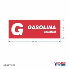 Adesivo Gasolina Comum / AID-AL-VB0085-75x209mm