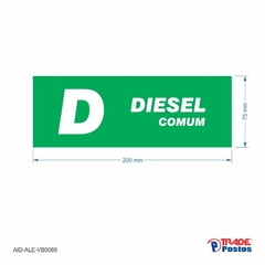 Adesivo Diesel Comum / AID-AL-VB0089-75x209mm