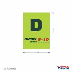 Adesivo Diesel S10 Comum / AID-AL-VB0105-144x105mm
