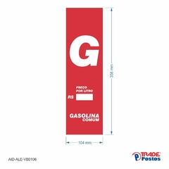 Adesivo Gasolina Comum / AID-AL-VB0106-358x104mm