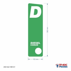 Adesivo Diesel Comum Esquerdo / AID-AL-VB0121-362x100mm