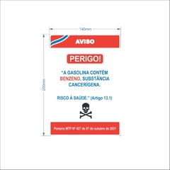 Adesivo Perigo benzeno/AID-EX-0007 - comprar online