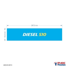 Adesivo Diesel S10 Wayne3G 3390 AID-EX-0013-63,5x287mm