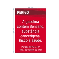 Adesivo Gasolina Contem Benzeno Extra / AID-EX-0023 - comprar online