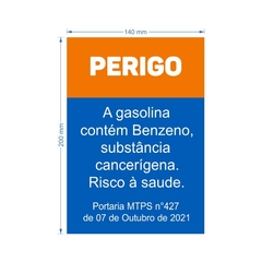 Adesivo Gasolina Contem Benzeno Compre Bem / AID-EX-0024 - comprar online