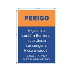 Adesivo Gasolina Contem Benzeno Assaí / AID-EX-0025 - comprar online