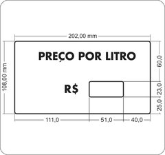 Adesivo Preço por litro /AID-SH-MB0004