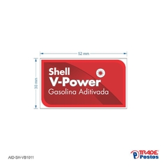 Adesivo Gasolina VPower Aditivado AID-SH-VB1011-30x52mm