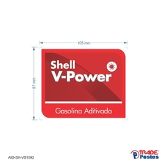 Adesivo Gasolina VPower Aditivada AID-SH-VB1092-87x105mm