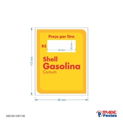 Adesivo Gasolina Comum AID-SH-VB1136-110x86mm