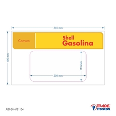 Adesivo Gasolina Comum 195x340mm - AID-SH-VB1154