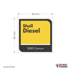 Adesivo Diesel Comum S-500 AID-SH-VB1196-98x98mm