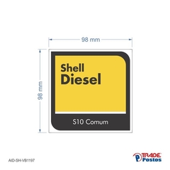 Adesivo Diesel Comum S-10 AID-SH-VB1197-98x98mm