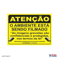 Adesivo Ambiente sendo Filmado / AID-TR-A0013