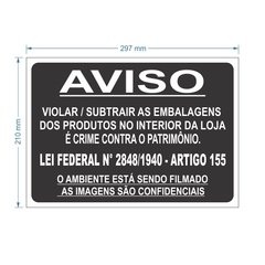 Adesivo Aviso Proibido Violar / AID-TR-A0020 - comprar online