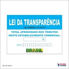 Adesivo Lei da transparencia / AID-TR-A0021