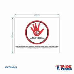 Adesivo Venda Proibida Para Menor / AID-TR-A0024 - comprar online