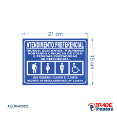 Atendimento Preferencial 150x210mm / AID-TR-A0028 - comprar online