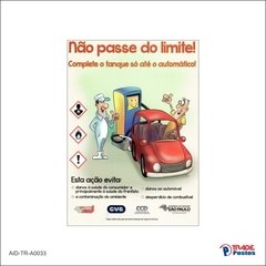 Adesivo Não passe o limite do tanque / AID-TR-A0033