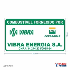 Adesivo Identificação do Fornecedor VIBRA 34.274.233/0095-84