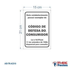 Adesivo Código de Defesa do Consumidor 210x150mm / AID-TR-AC019 - comprar online