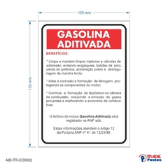 Adesivo de Coluna Gasolina Aditivada / AID-TR-CO0002 - comprar online