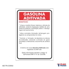 Adesivo de Coluna Gasolina Aditivada / AID-TR-CO0002