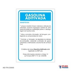 Adesivo Informação da Gasolina Aditivada / AID-TR-CO0005