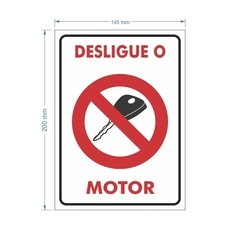 Adesivo Desligue o Motor / AID-TR-CO0019 - comprar online