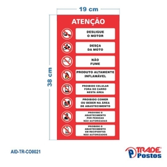 Adesivo de Coluna Atenção - Vermelho / AID-TR-CO0021 - comprar online