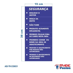 Adesivo de Coluna Atenção - Azul / AID-TR-CO0031 - comprar online