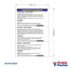 Adesivo de Coluna Características do Produto - Azul / AID-TR-CO0035 - comprar online